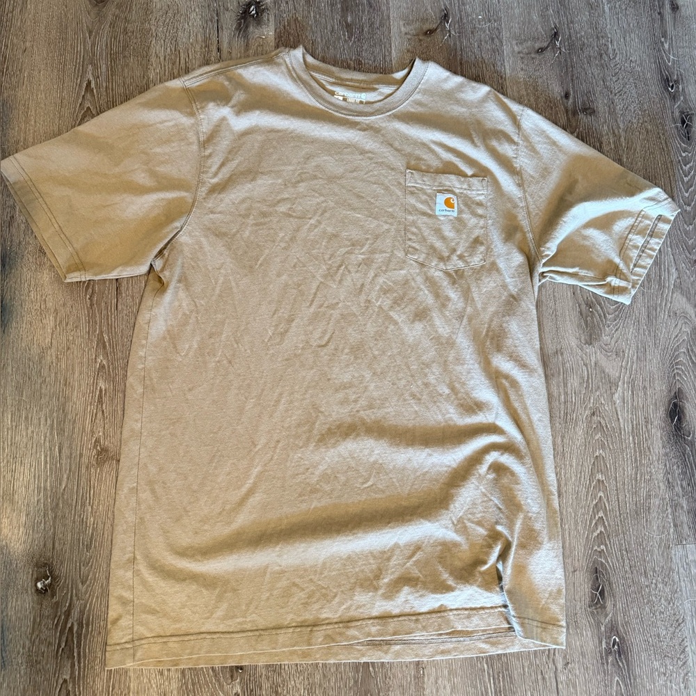 Carhartt Men's Beige Short Sleeve Tee